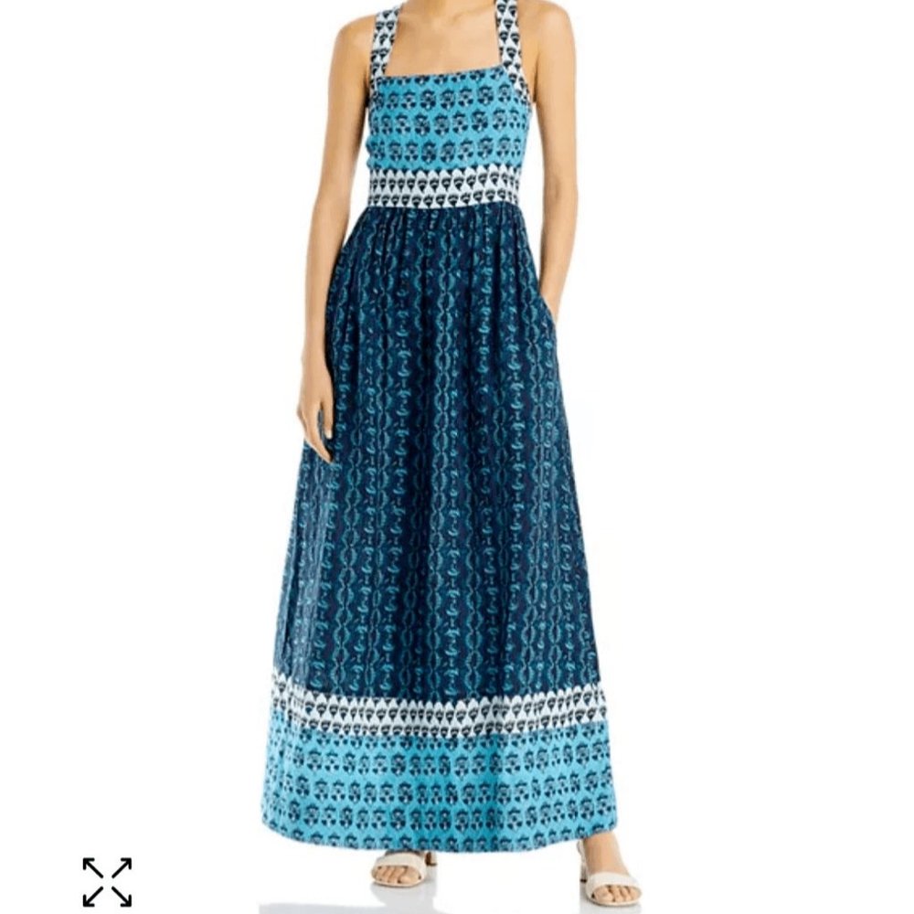 Faherty Gracie Maxi Sundress 100% Linen Ladies Medium New No Tags Colorful